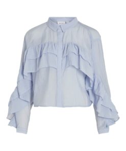 Vila Nabia Cropped Shirt Kentucky Blue