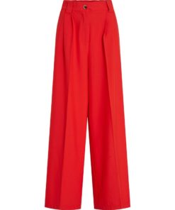 Vila Fine Wide Pants Flame Scarlett