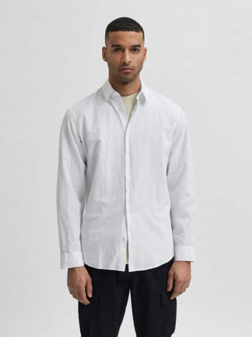 Selected Homme New Linen Shirt White