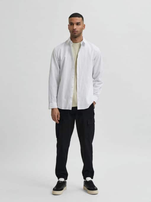 Selected Homme New Linen Shirt White