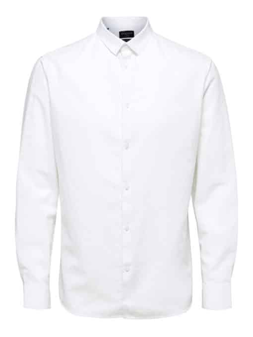 Selected Homme New Linen Shirt White