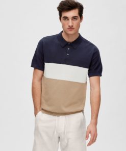 Selected Homme Mattis Knit Polo Sky Captain