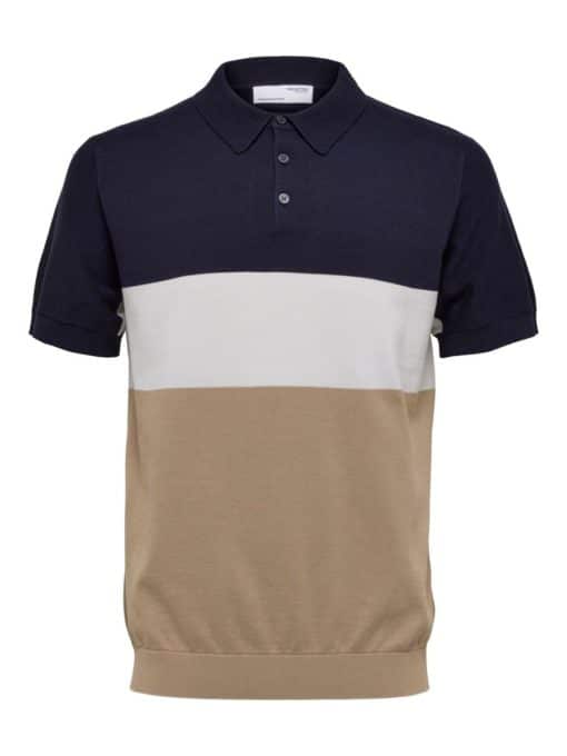 Selected Homme Mattis Knit Polo Sky Captain