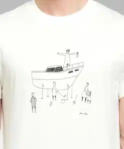 Dedicated T-shirt Stockholm All Out Boat Off-White