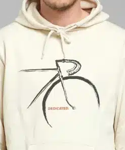 Dedicated Hoodie Falun Side Bikes Oat White