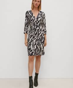 Comma, Print Dress Black