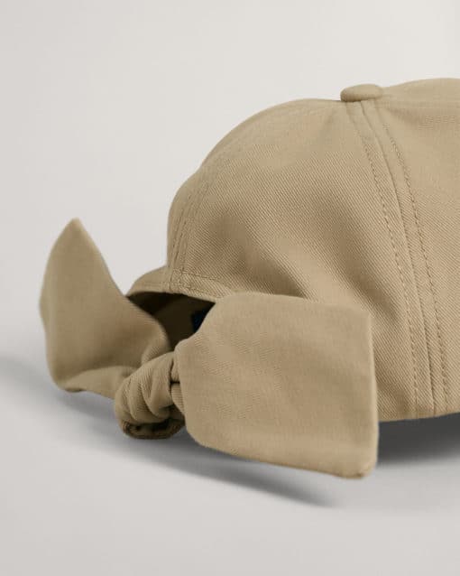 Gant Woman Tonal Embroidery Bow Cap Concrete Beige