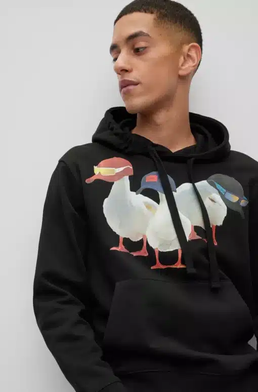 Hugo Ducks Hoodie Black