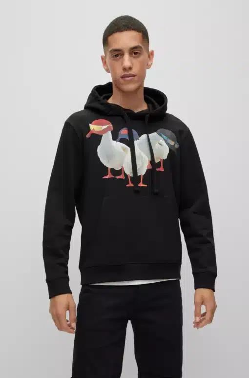 Hugo Ducks Hoodie Black