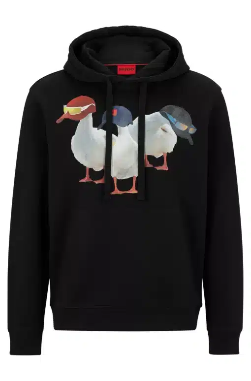 Hugo Ducks Hoodie Black