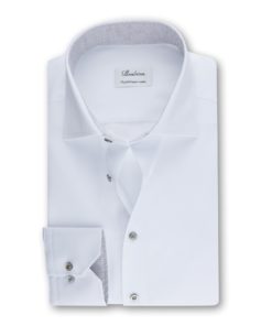 Stenströms White Contrast Twill Shirt