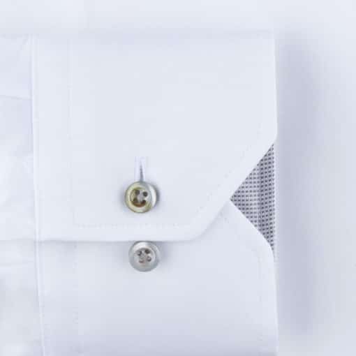 Stenströms White Contrast Twill Shirt
