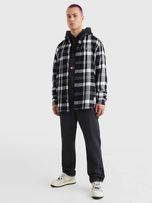 Tommy Jeans Check Twill Shirt Black