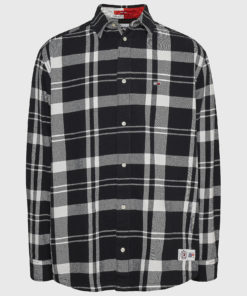 Tommy Jeans Check Twill Shirt Black