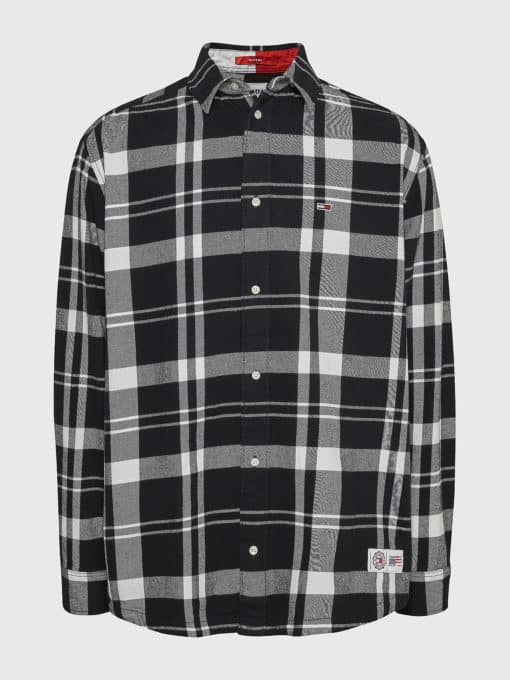 Tommy Jeans Check Twill Shirt Black