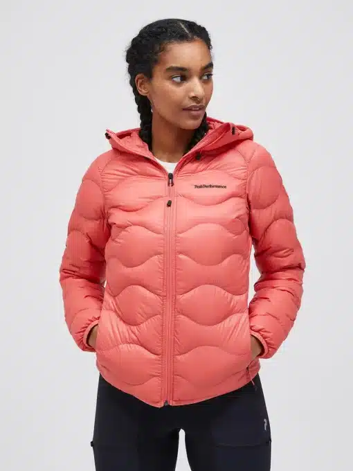 Peak Performance Helium Down Hood Jacket Women Hap Pink