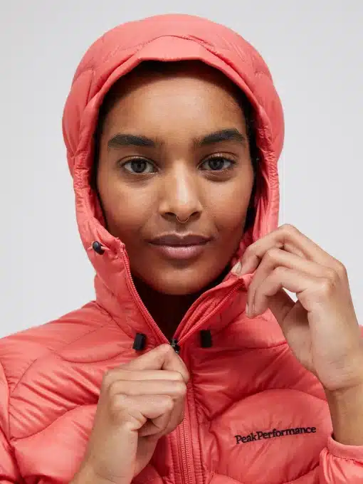 Peak Performance Helium Down Hood Jacket Women Hap Pink