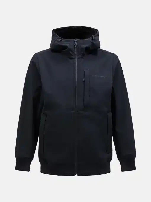 Peak Performance Softshell Hood Jacket Men Black
