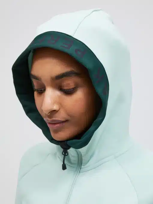 Peak Performance Rider Zip Hood Women Delta Green/Scarab Green