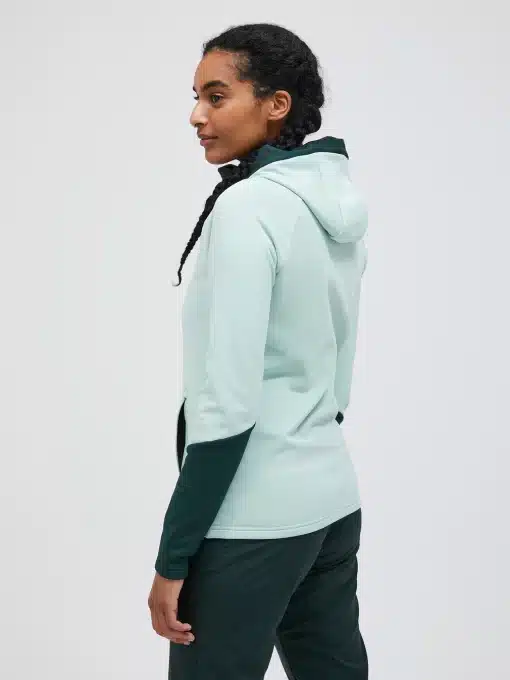 Peak Performance Rider Zip Hood Women Delta Green/Scarab Green