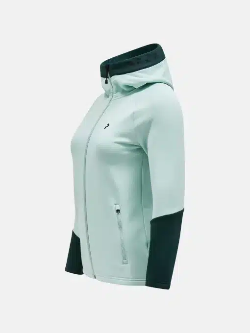 Peak Performance Rider Zip Hood Women Delta Green/Scarab Green