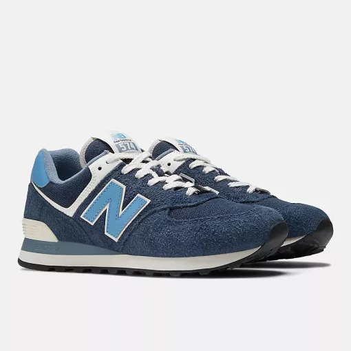 New Balance 574 Navy With Light Blue