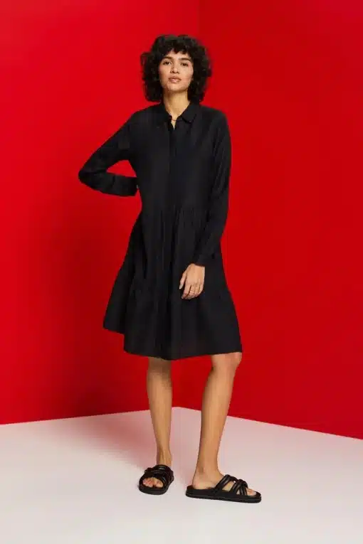 Esprit Linen Dress Black