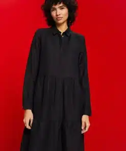 Esprit Linen Dress Black