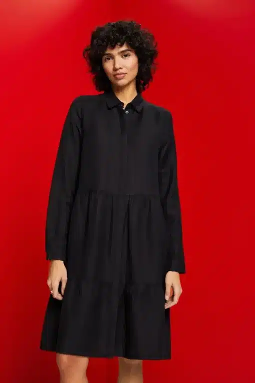 Esprit Linen Dress Black