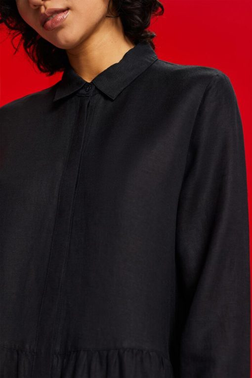 Esprit Linen Dress Black