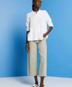 Esprit Linen Blend Blouse White
