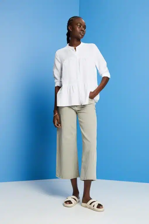 Esprit Linen Blend Blouse White