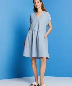 Esprit Linen Dress Light Blue Lavender