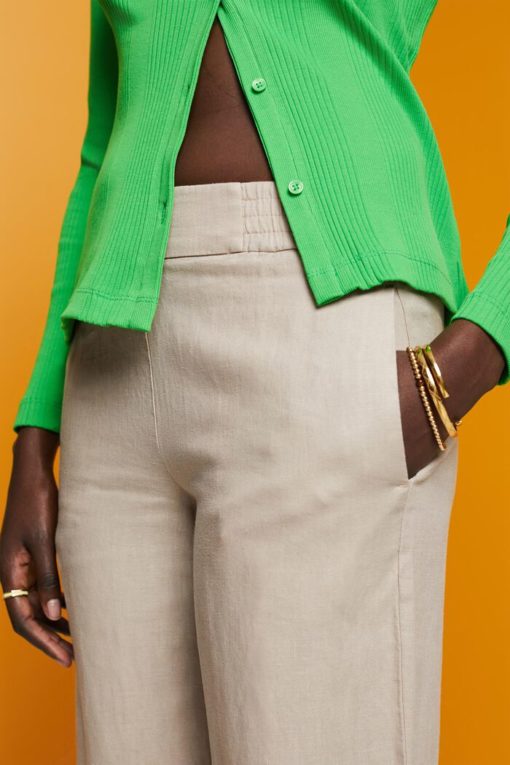 Esprit Linen Pants Light Taupe