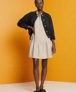 Esprit Linen Dress Light Taupe