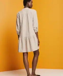 Esprit Linen Dress Light Taupe