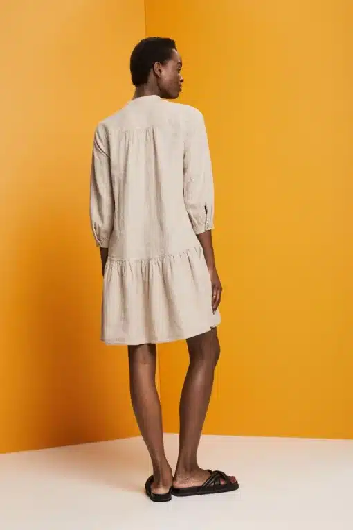 Esprit Linen Dress Light Taupe