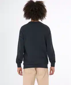 Knowledge Cotton Apparel Big Owl Front Print Sweat Balck Jet