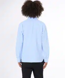 Knowledge Cotton Apparel Custom Fit Line Blend Shirt Skyway