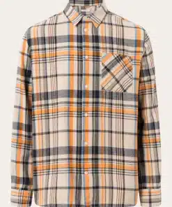 Knowledge Cotton Apparel Relaxed Fit Big Checked Shirt Navy Check
