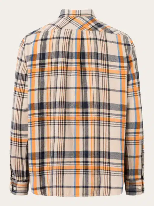 Knowledge Cotton Apparel Relaxed Fit Big Checked Shirt Navy Check