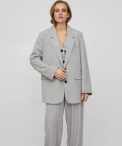 Vila Show Loose Blazer Light Grey Melange