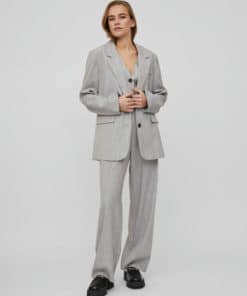 Vila Show Loose Blazer Light Grey Melange