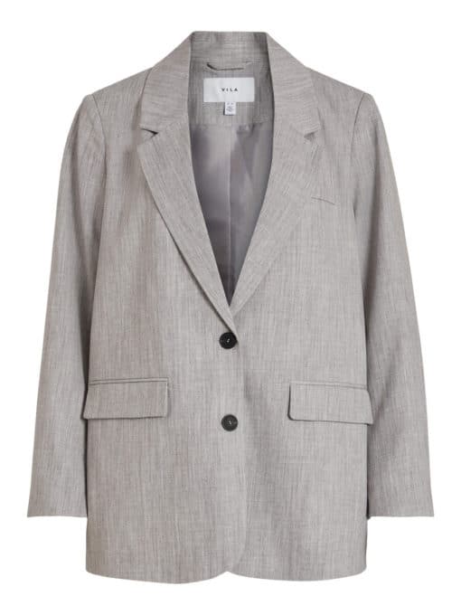Vila Show Loose Blazer Light Grey Melange