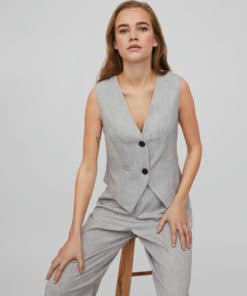 Vila Show Vest Light Grey Melange