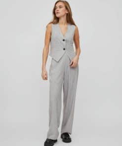 Vila Show Vest Light Grey Melange