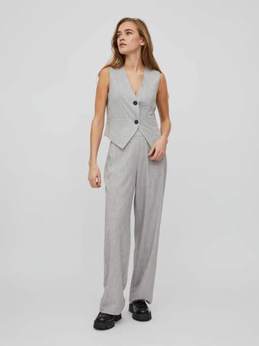 Vila Show Vest Light Grey Melange