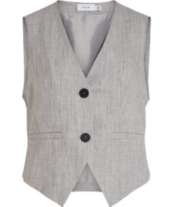 Vila Show Vest Light Grey Melange