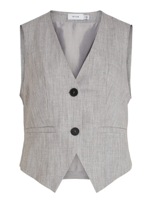 Vila Show Vest Light Grey Melange