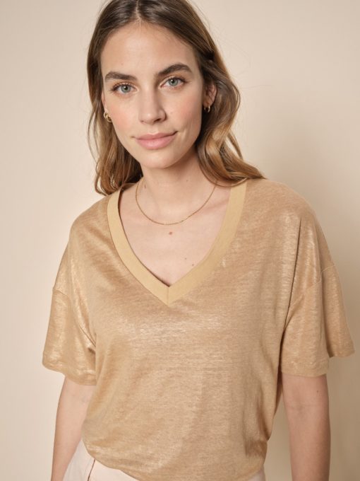 Mos Mosh Casa Foil Tee Tan